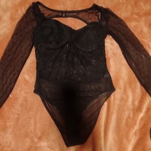 Black lace bodysuit